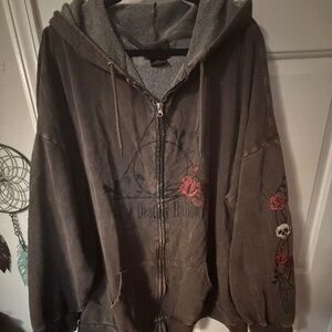 Hot Topic Harry Potter Deathly Hallows Zip Hoodie / Jacket